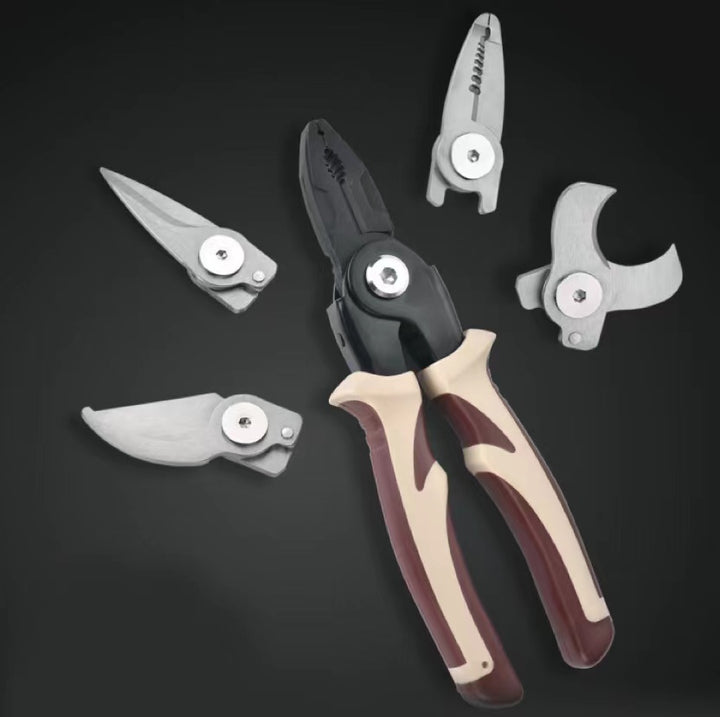 Cut stripping crimping electrician wire cutter pliers hardware tools can be replaced head pliers set of tools