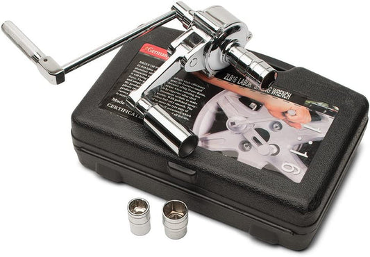 Geared Lug Nut Remover | 15:1 Turning Ratio | Three Standard Sized Sockets | Chrome Steel | Hard Molded Carrying Case