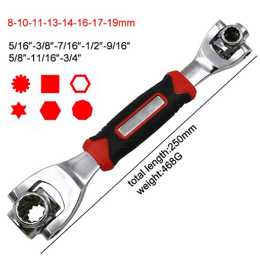 48 in 1 wrench Multi-function Socket Wrench Multi-angle Wrench with 6 Corners 360-Degree Rotating Head