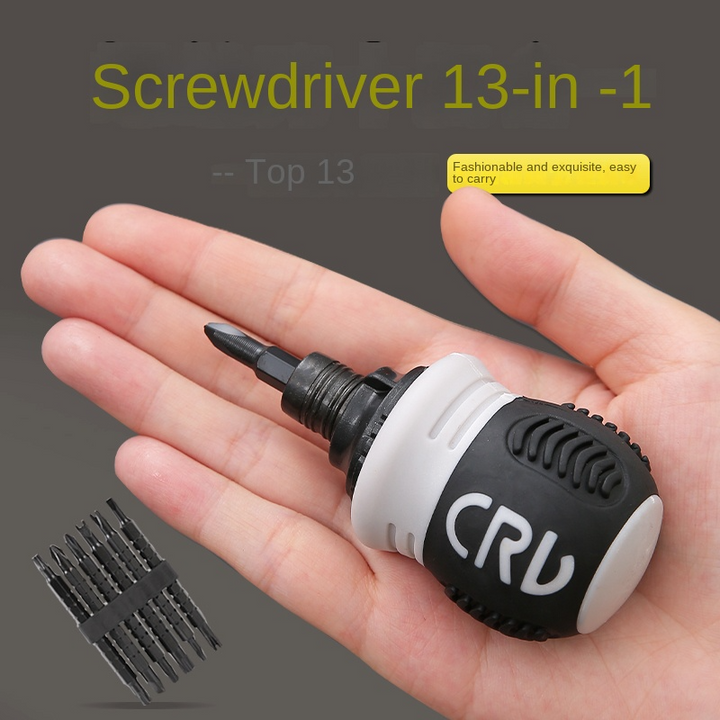 Ratchet screwdriver set multi-functional telescopic household labor-saving screwdriver tool