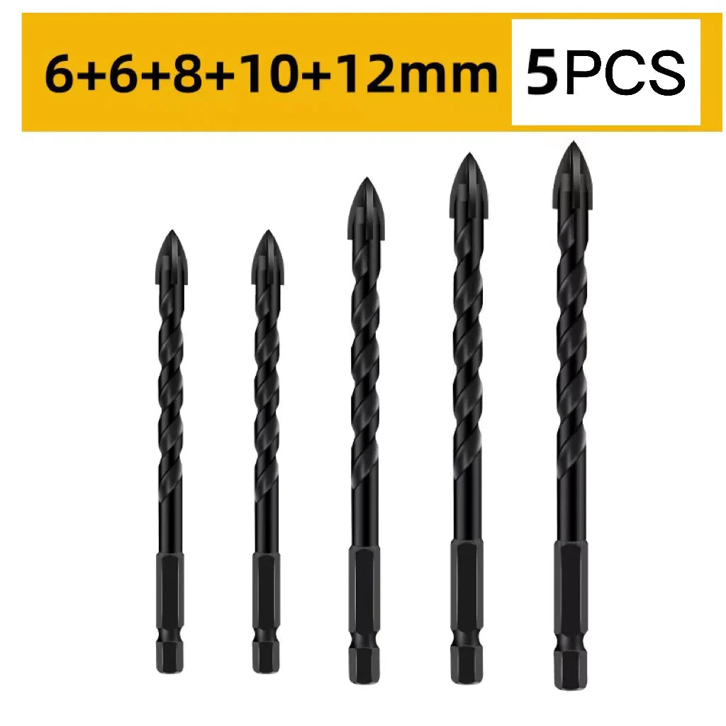 5 high steel titanium-plated shank drills