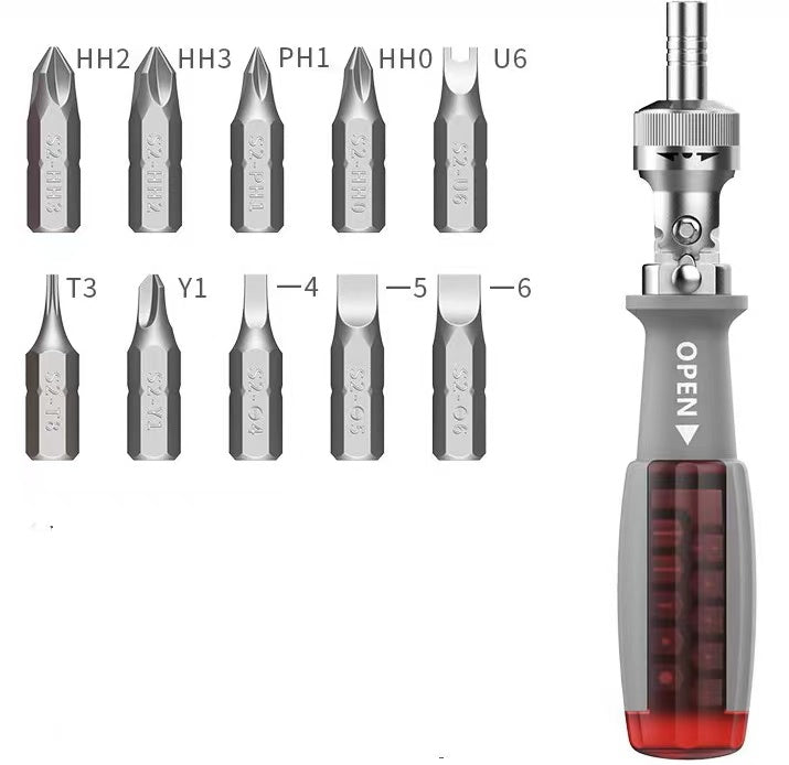 Universal ratchet screwdriver tool set plum screwdriver multifunctional household shaped cone cross a word batch