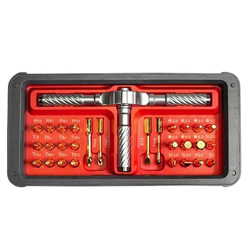 Fukuoka ratchet screwdriver set 30-in-one Plum Blossom Hex screwdriver versatile household set FO-9229