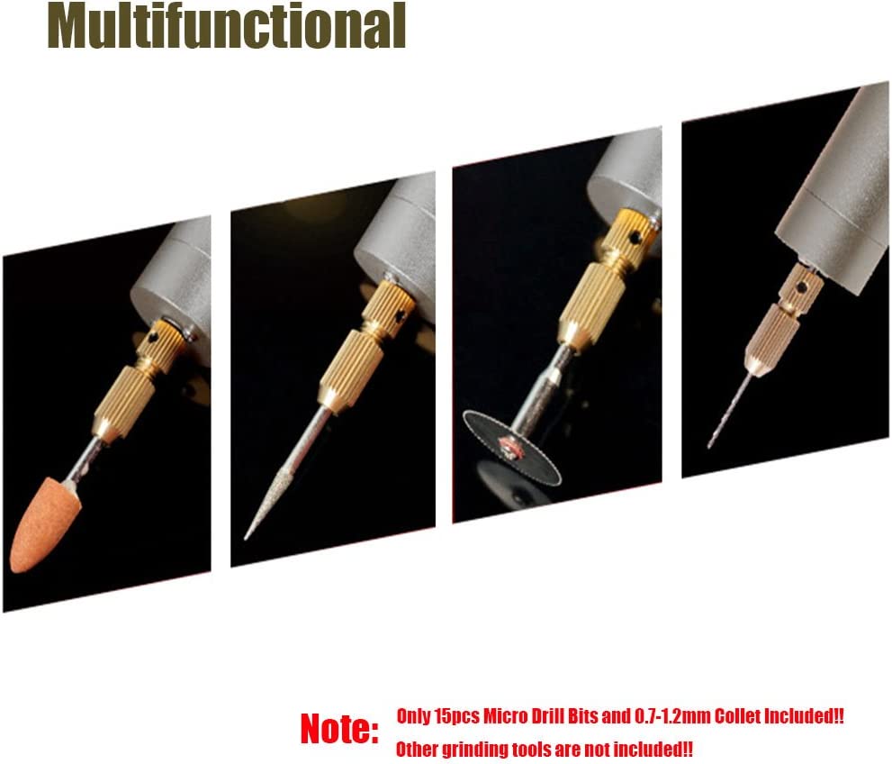 Diarypiece Manual Drill Micro Twists Drill, Adjustable Mini Handheld Electric Aluminum Drill