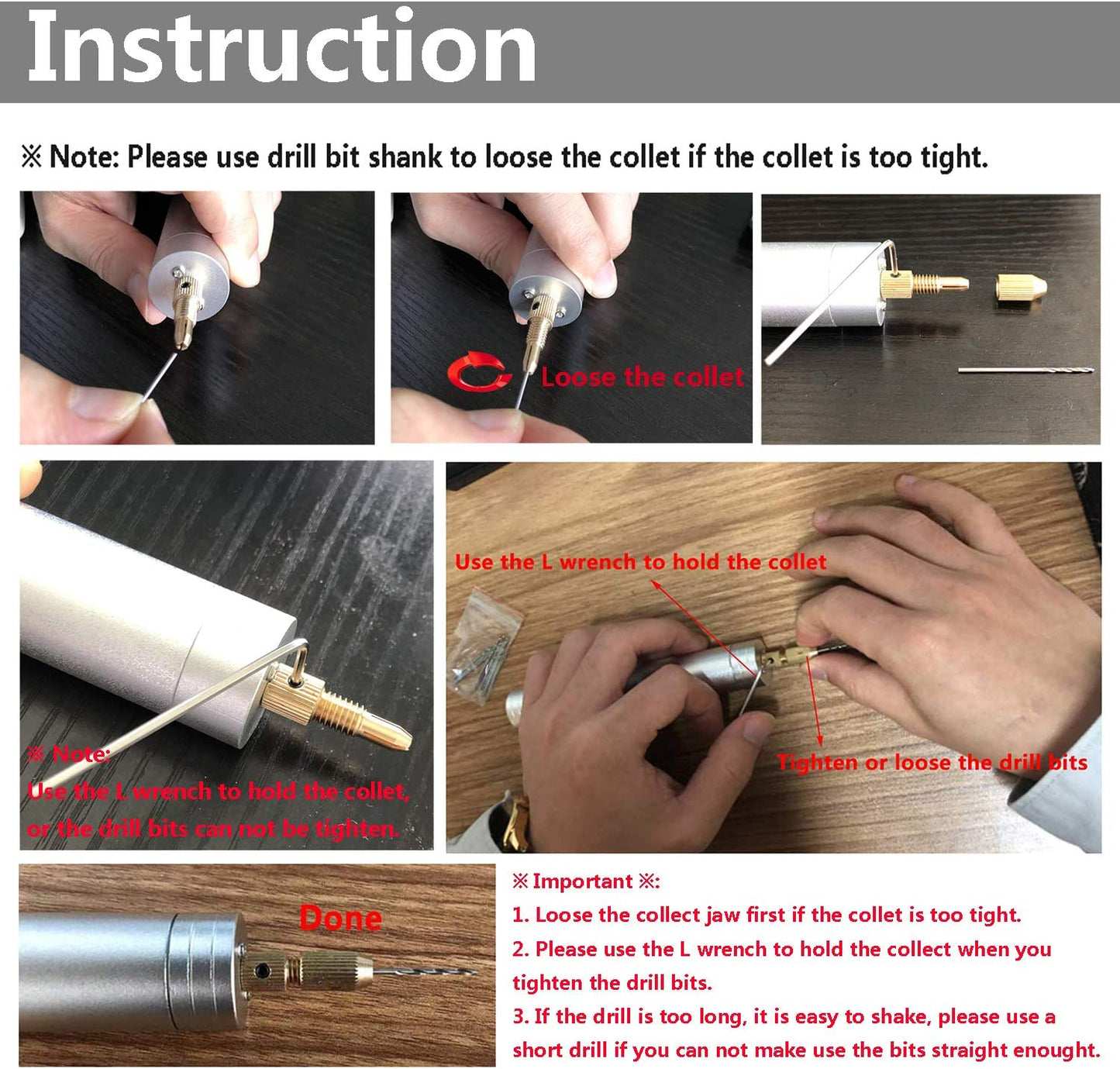 Diarypiece Manual Drill Micro Twists Drill, Adjustable Mini Handheld Electric Aluminum Drill