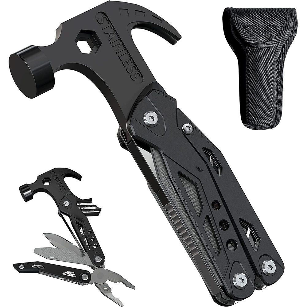 camping outdoor equipment multi-function Survival Hammer, All in One Tools Multi Tool with Knife