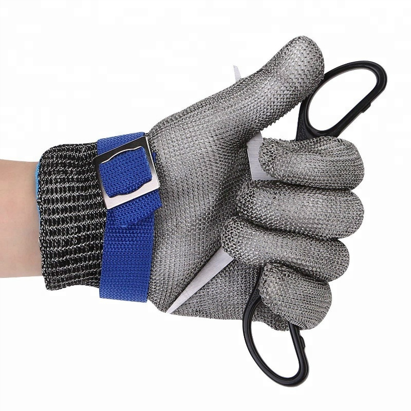 Food Grade 316L Meat Cutting Chainmail Steel Gloves Metal Wire Mesh Butcher Cut Resistant Stainless Steel Gloves