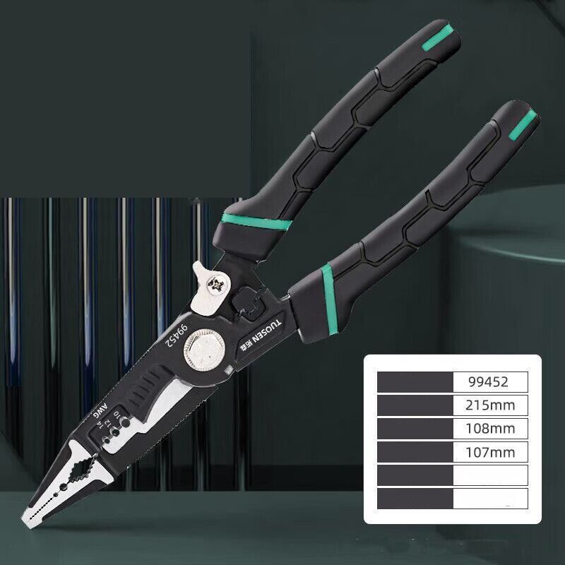 9 in 1 Multi-function Wire Stripper Tools Crimpers 10 inch Long Nose